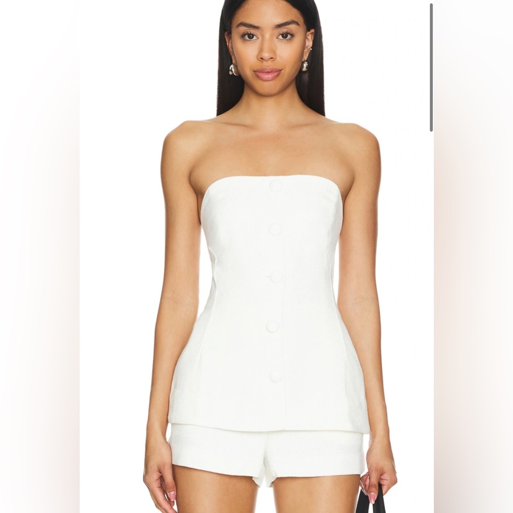 NWT CIAO LUCIA ottavia strapless top in white sz XL